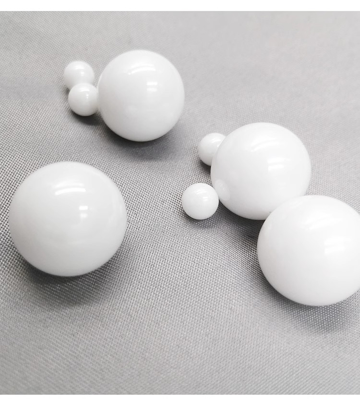 High Impact White Zirconia Grinding Balls Milling Media Alumina Beads For Mining Slurries