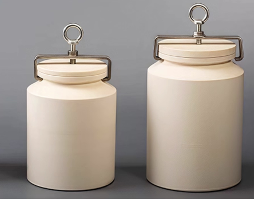  Horizontal Roll Type Alumina Corundum Grinding Jar with Mounting Fixture