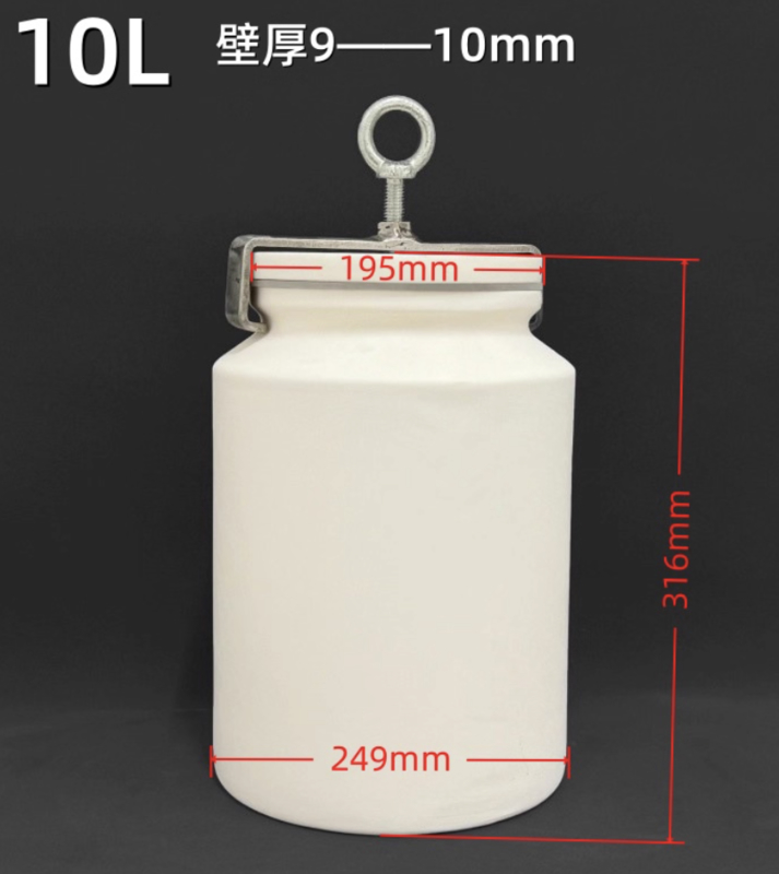  Horizontal Roll Type Alumina Corundum Grinding Jar with Mounting Fixture