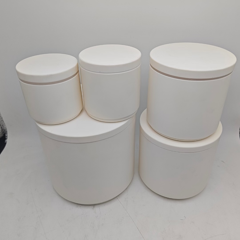 Cylindrical 99% alumina grinding tank, vertical wear-resistant corundum ball grinding jar