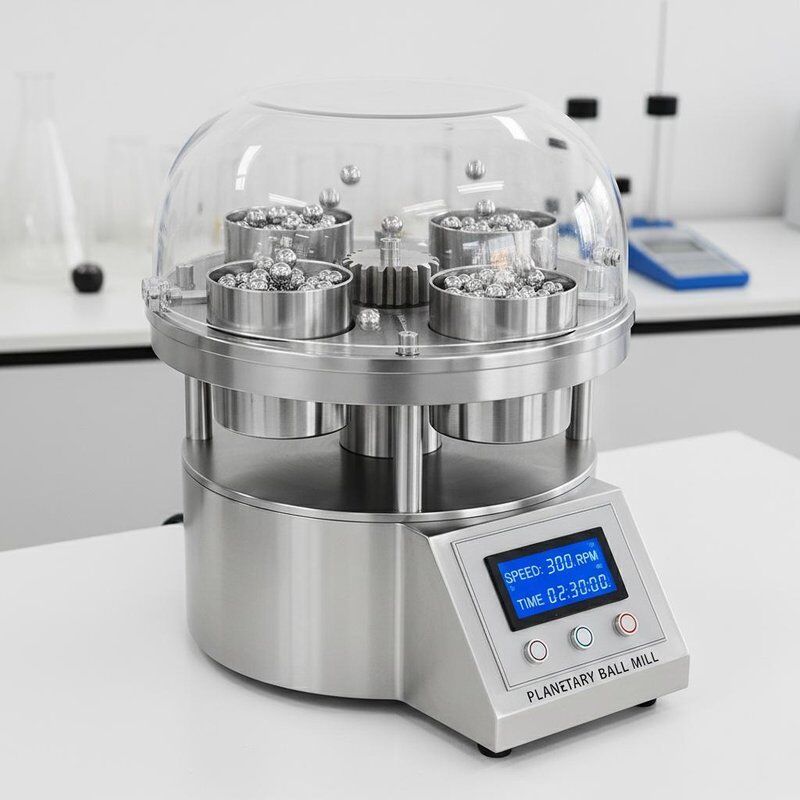 Speed Ratio 1 2 Planetary Ball Mill Machine Stainless Steel Grinding Balls Diameter 10mm Equipment for Material Grinding