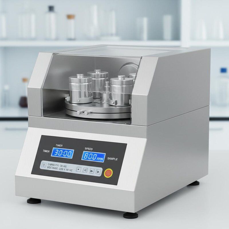 Display digital com temporizador máquina de moagem de bolas planetária 30 kg capacidade com bolas de moagem de aço inoxidável