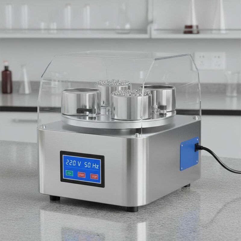 Planetarische Kugelmühle Maschine mit Edelstahl Schleifkugeln 500mm*300mm*340mm Abmessung und 220 V 50 Hz Spannung