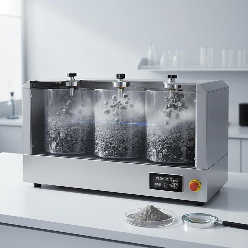 Planetarny młyn kulkowy o mocy silnika 380W i objętości słoika szlifowania 250ml do szlifowania jednolitych rozmiarów cząstek